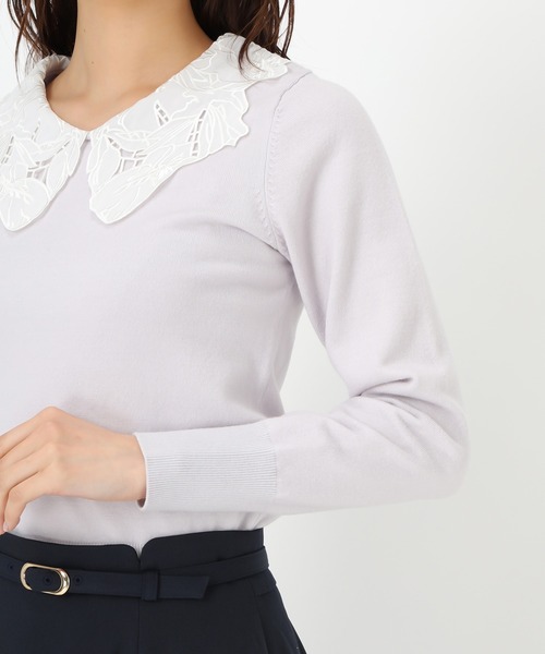 あんず◆ミッシュマッシュ 新品 シャーリングレース袖切り替えニット/他3点 レース刺繍衿ニット/MM518309 – MISCH MASCH|31 Sons de mode