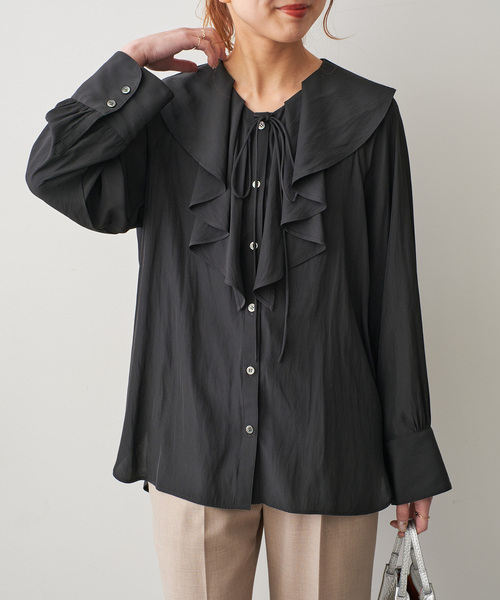 【SPRING SILK SHIRT 】レディース シルク シャツ ブラウス スカラップレースフリル レトロ エレガンスブラウス 高級感 無地 シルク100％ [１色展開] 楽天市場】【最大10％offクーポン&ポイント2倍】サテン ブラウス