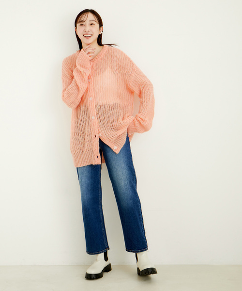 「LE CERCLE par rope'」 ニットカーディガン FREE ライトグレー レディース_画像8