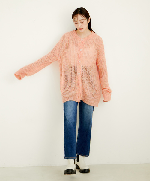 「LE CERCLE par rope'」 ニットカーディガン FREE ライトグレー レディース_画像9