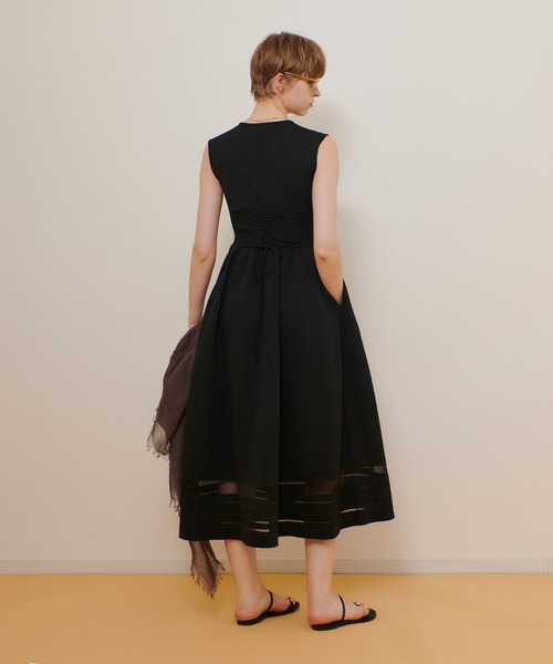 【現行品✨】allureville ウエストマークリブワンピース　バルーン　黒 ◇ ウエストマークリブワンピース|allureville OFFICIAL SITE