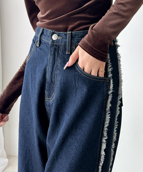[Java] обработка Denim брюки MEDIUM one woshu женский 