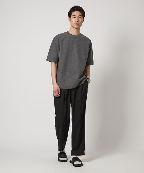 green label relaxing tシャツ ラティス ワッフル クルーネック 