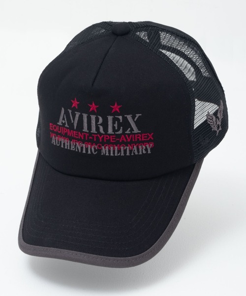 AVIREX キャップ 帽子 スターモチーフ パイピングメッシュCAP