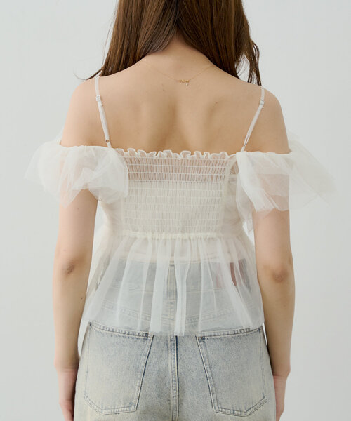 Chico 2wayクロスフリルデザインブラウス Chico ブラウス シャツ 「5色展開」2wayクロスフリルデザイン