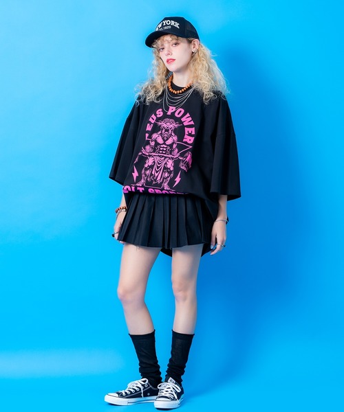 tシャツ a.p.o.v. アメカジライクコミカルゼウス＆ロゴオーバーサイズT