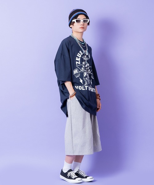 tシャツ a.p.o.v. アメカジライクコミカルゼウス＆ロゴオーバーサイズT