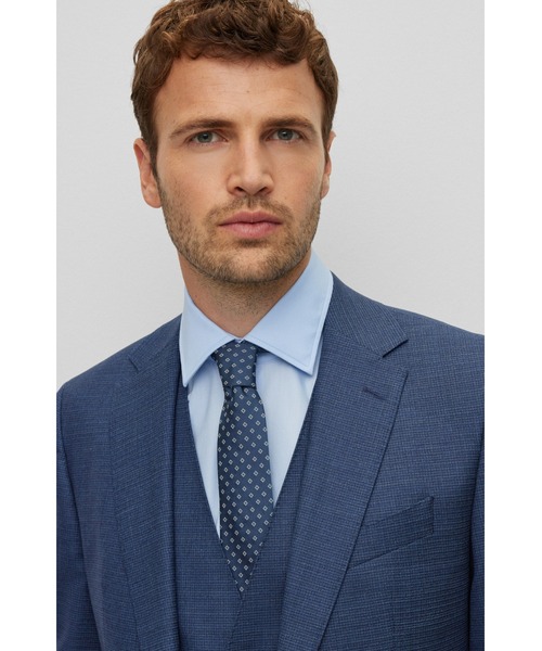 BOSS  ボス ネクタイ　新品　未使用　ブルー BOSS（HUGO BOSS） 「BOSS」 ネクタイ ONESIZE ブルー メンズ