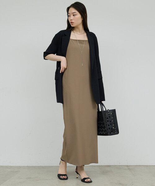 gallardagalante キャミワンピース　日本製 GALLARDAGALANTE ワンピース 「3サイズ展開」ストレッチマキシ