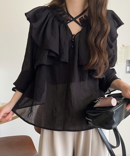 mily bilet ブラウス シャツ 「mily bilet」ふんわりシルエットが 