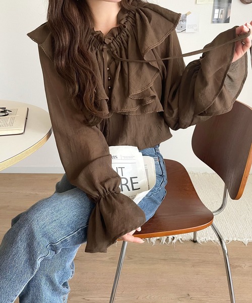 mily bilet ブラウス シャツ 「mily bilet」ふんわりシルエットが