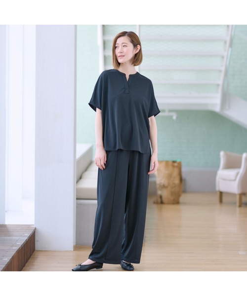 AOYAMA ワイドパンツ パンツ ドローコードワイドパンツ「セットアップ