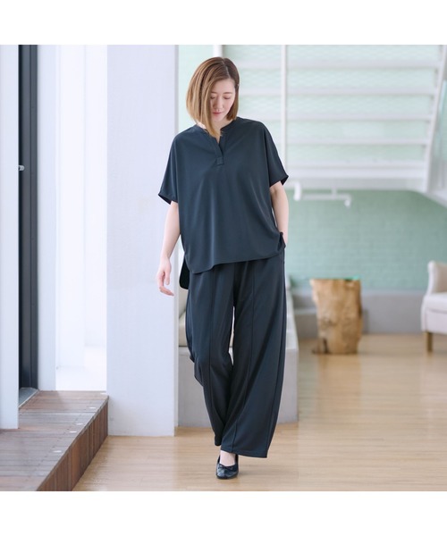 AOYAMA ワイドパンツ パンツ ドローコードワイドパンツ「セットアップ