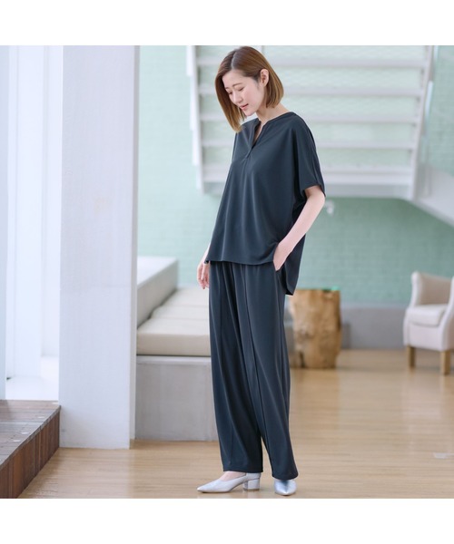 AOYAMA ワイドパンツ パンツ ドローコードワイドパンツ「セットアップ