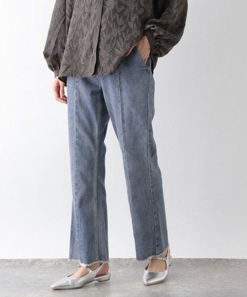 [GLOBAL WORK] обработка Denim брюки MEDIUM голубой женский 