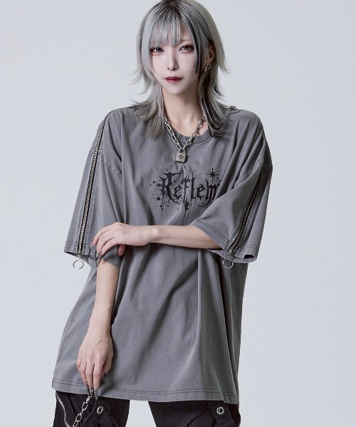REFLEM tシャツ 「REFLEM/レフレム」ショルダーZIPカットソー