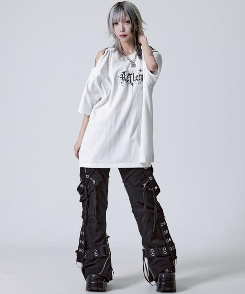 REFLEM ショルダーZIPカットソー REFLEM/レフレム』ショルダーZIPカットソー（Tシャツ/カットソー