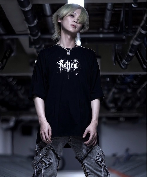 『REFLEM/レフレム』ショルダーZIPデザインTシャツ REFLEM/レフレム』ショルダーZIPカットソー/半袖Tシャツ（T