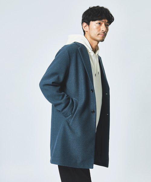 ABAHOUSE GRAY チェスターコート 48 ダークグリーン メンズ : ZOZOTOWN