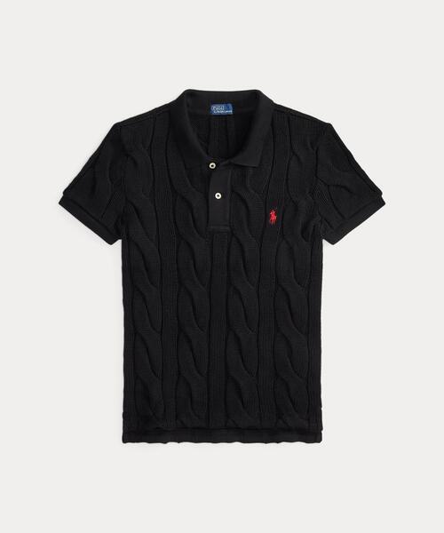 ポロシャツ ポロ ケーブルニット コットン ポロシャツ レディース POLO RALPH LAUREN ポロシャツ ポロ ケーブルニット コットン