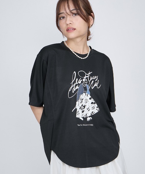 QUEENS COURT（クイーンズコート） tシャツ ドールモチーフプロントT