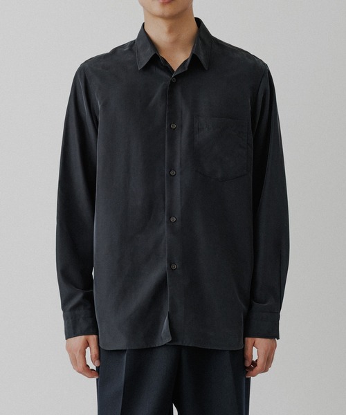 ADAM ET ROPE'（アダムエロペ） シャツ スエードタッチ レーヨン