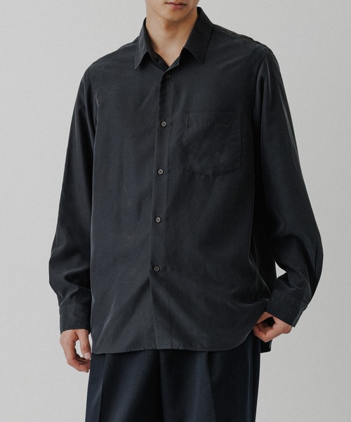 ADAM ET ROPE'（アダムエロペ） シャツ スエードタッチ レーヨン