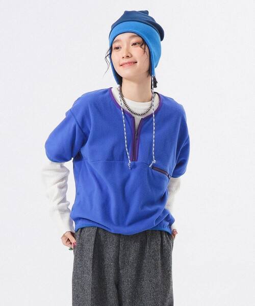 BEAMS BOY（ビームス ボーイ） フリース ハーフジップ ショート