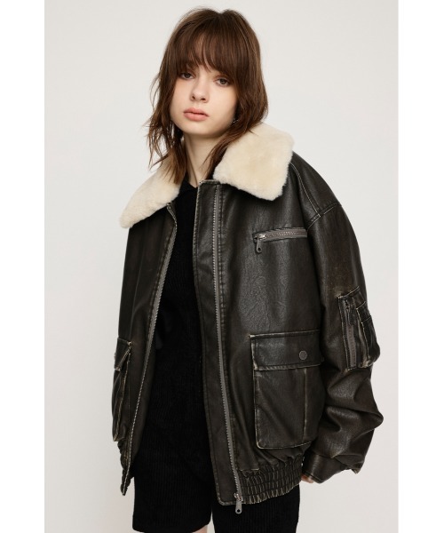 【新品未使用】SLY レザージャケット レザーブルゾン SLY ブルゾン アウター 「WEB限定再入荷」VINTAGE F/LEATHER S
