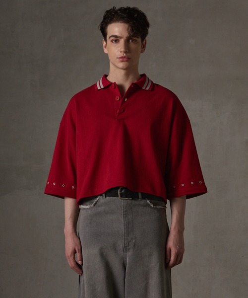 GRANCY   グランシー ポロシャツ レッド GRANCY 「GRANCY」 長袖ポロシャツ M レッド メンズ : ZOZOTOWN