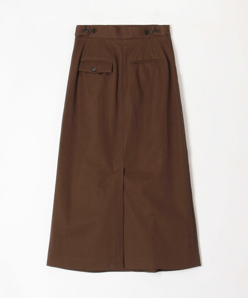 caban タイトスカート CABaN スカート コットンギャバ 2タックロングスカート