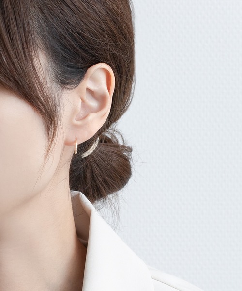 ESTELLE（エステール） ピアス K10 イエローゴールド フープ ピアス