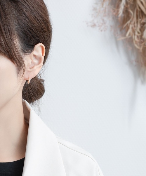 ESTELLE（エステール） ピアス K10 イエローゴールド フープ ピアス