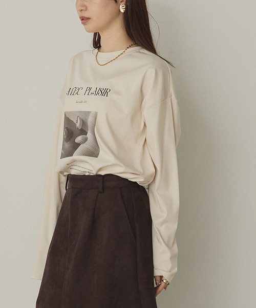hunch tシャツ フォトプリント ロゴロンT レディース : ZOZOTOWN