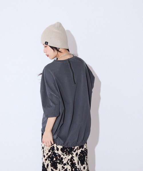 JEANASIS（ジーナシス） tシャツ 「WEB限定」コクーンZIP SS TEE