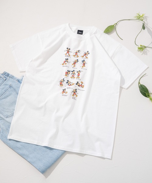 Disney（ディズニー） tシャツ 半袖 「Disney」レトロ「ミッキー 