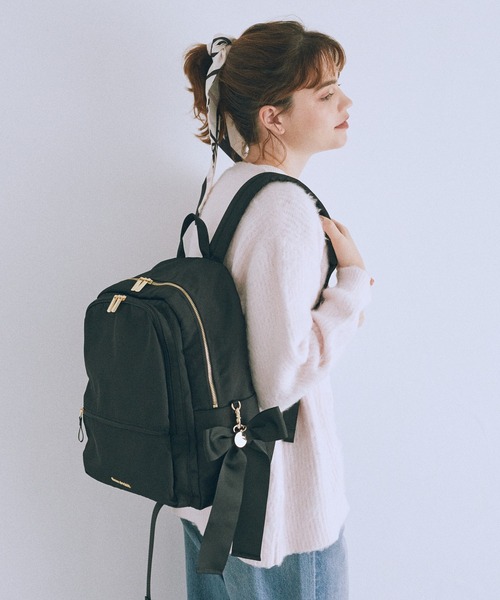 Maison de FLEUR デイバック リュック 撥水加工ポケットリボン