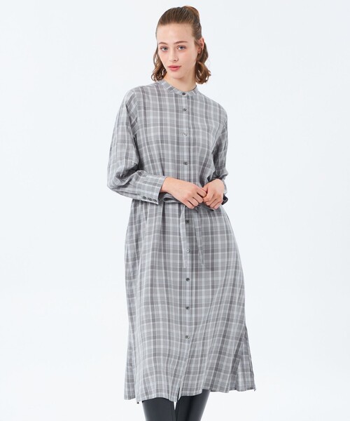 【近年 極美品】マッキントッシュフィロソフィー　シャツワンピース　洗える　マキシ MACKINTOSH PHILOSOPHY（マッキントッシュフィロソフィー） パーティー