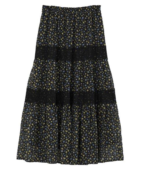 tricot COMME desGARCONS花柄レースミニスカート ゴールド tricot COMME desGARCONS花柄レースミニスカート ゴールド 花柄レース