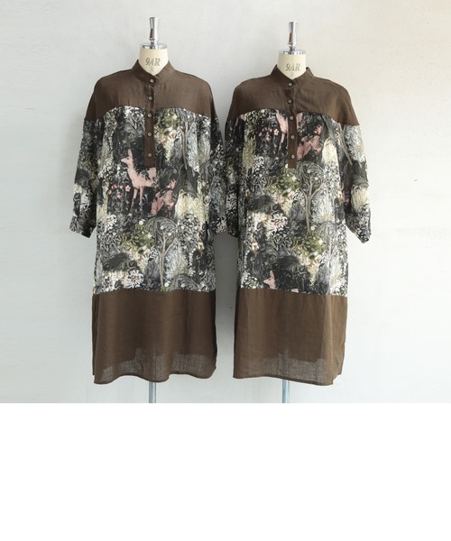 「CAWAII」 長袖ワンピース FREE カーキ レディース_画像6