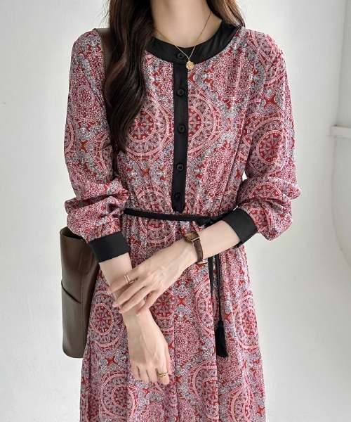 「COCOMOMO」 半袖ワンピース M ブラック レディース_画像2