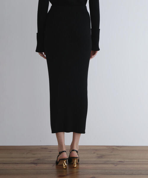 LE PHIL（ル フィル） スカート ワイドリブニットスカート : ZOZOTOWN
