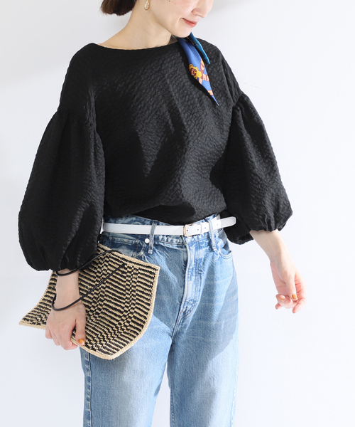 「VERMEIL par iena」 7分袖ブラウス FREE ブラック レディース_画像7