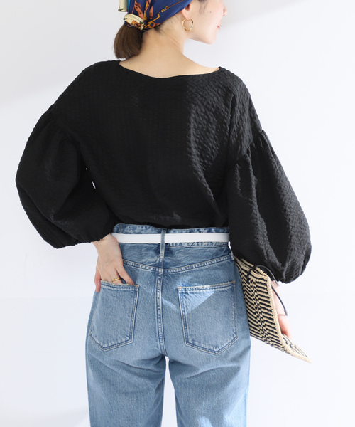 「VERMEIL par iena」 7分袖ブラウス FREE ブラック レディース_画像8