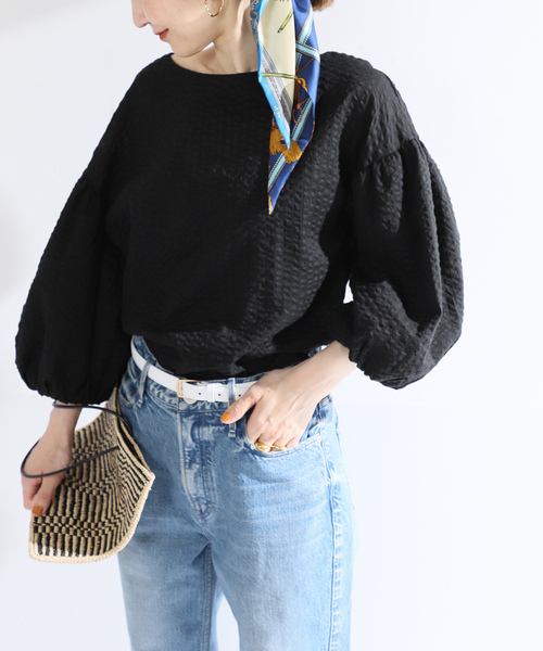 「VERMEIL par iena」 7分袖ブラウス FREE ブラック レディース_画像9