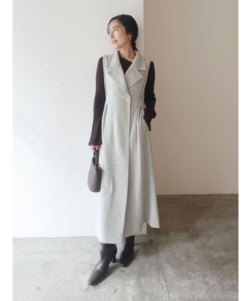 LAGUNAMOON（ラグナムーン） ワンピース ツイードメタルボタン