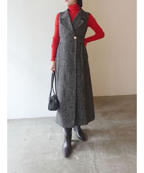 LAGUNAMOON（ラグナムーン） ワンピース ツイードメタルボタン