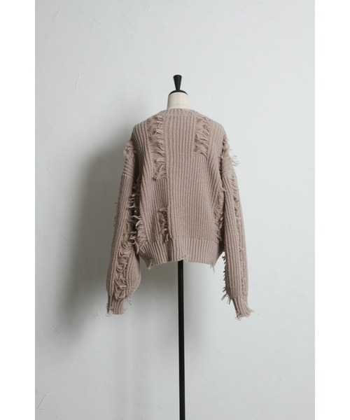 &. NOSTALGIA（ノスタルジア） ニット セーター モヘアタッチダメージ