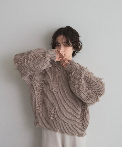 ameri vintage ボーダーフリンジニット Ameri VINTAGE（ニット/セーター）のフリマアイテム一覧