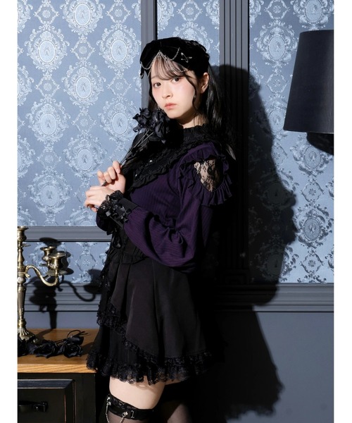 NOEMIE（ノエミー） tシャツ ゴシックローズヨークオープンショルダー